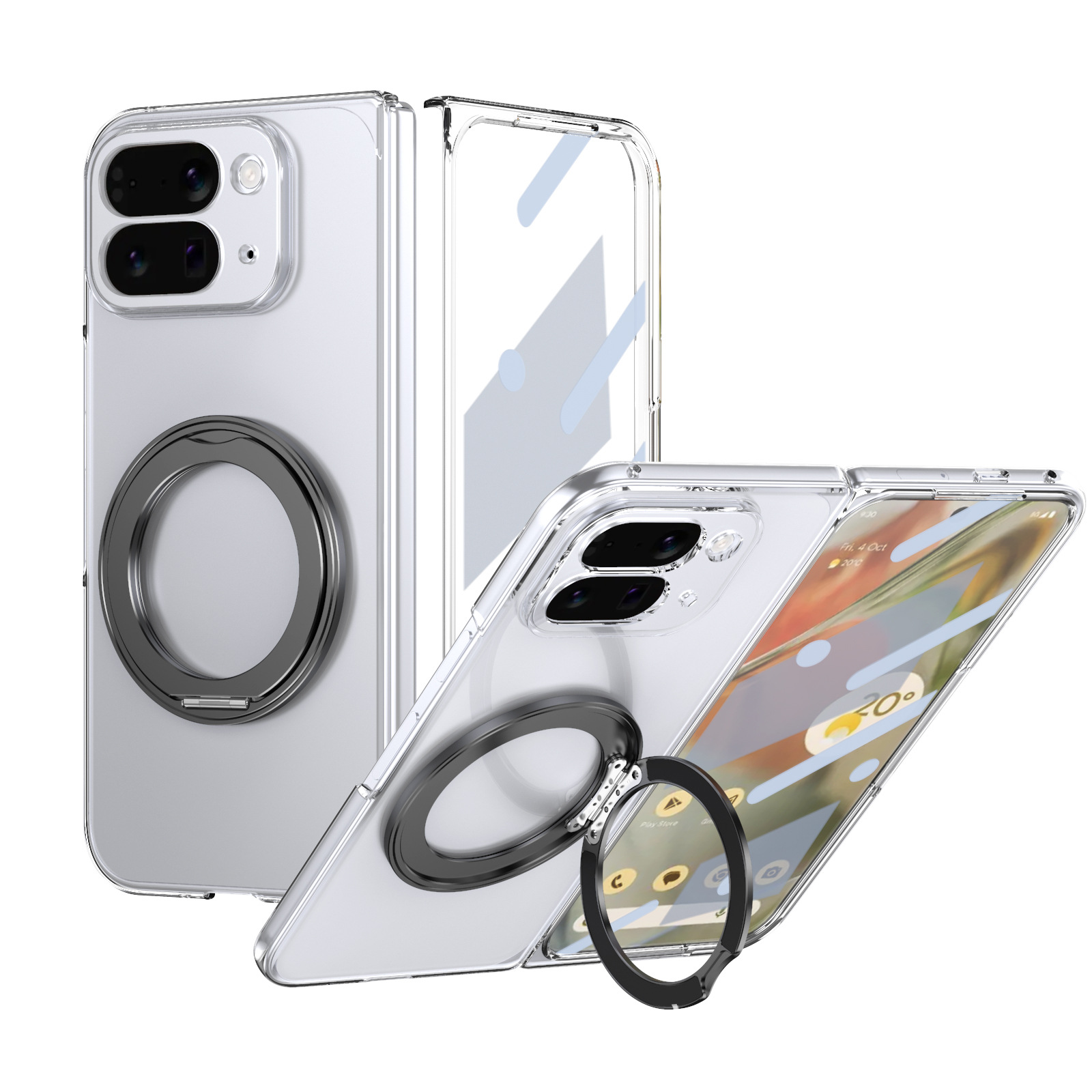 Black integrated shell and membrane [JM ice-feel rotating folding]