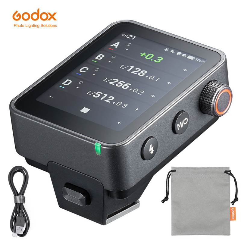 Godox神牛X3 PRO高清触屏无线引闪器TTL高速同步内置锂电池发射器
