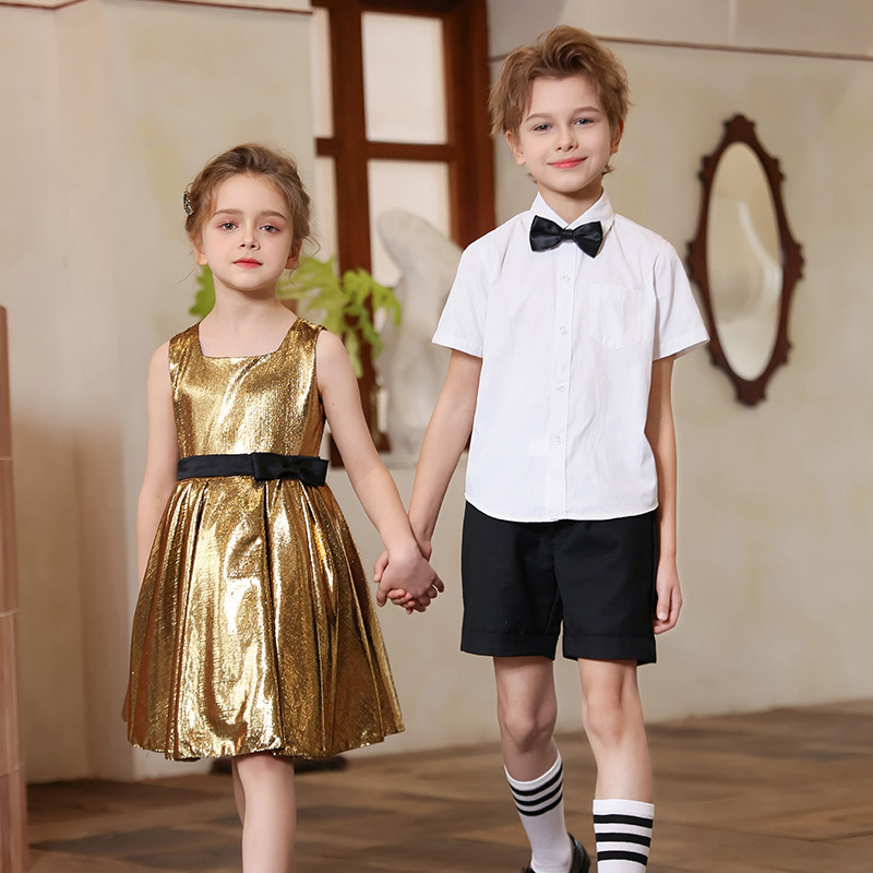 Uniforme de actuación del coro infantil del Día del Niño Uniforme de actuación para niños y niñas Jardín de infancia Escuela primaria y secundaria Vestido de recitación de poesía