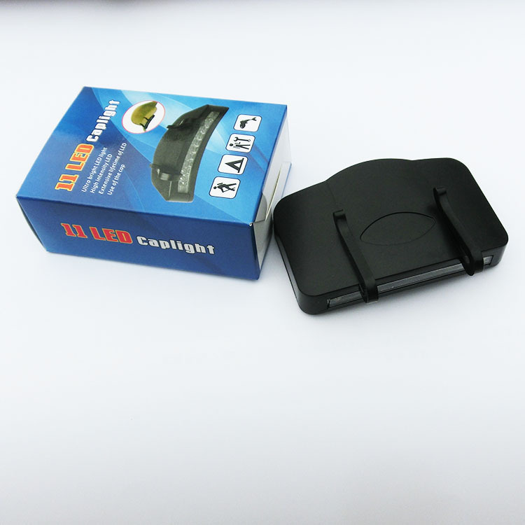 Lithium battery 11LED cap clip light, fishing night fishing light, bait light, bicycle light, outdoor 11 LED cap clip light