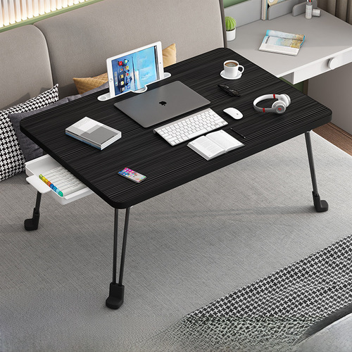 Plastic Card Slot Desk Bed Folding Computer Desk Plastic Accessory Phone IPAD Stand Sofa Coffee Table Cup Holder