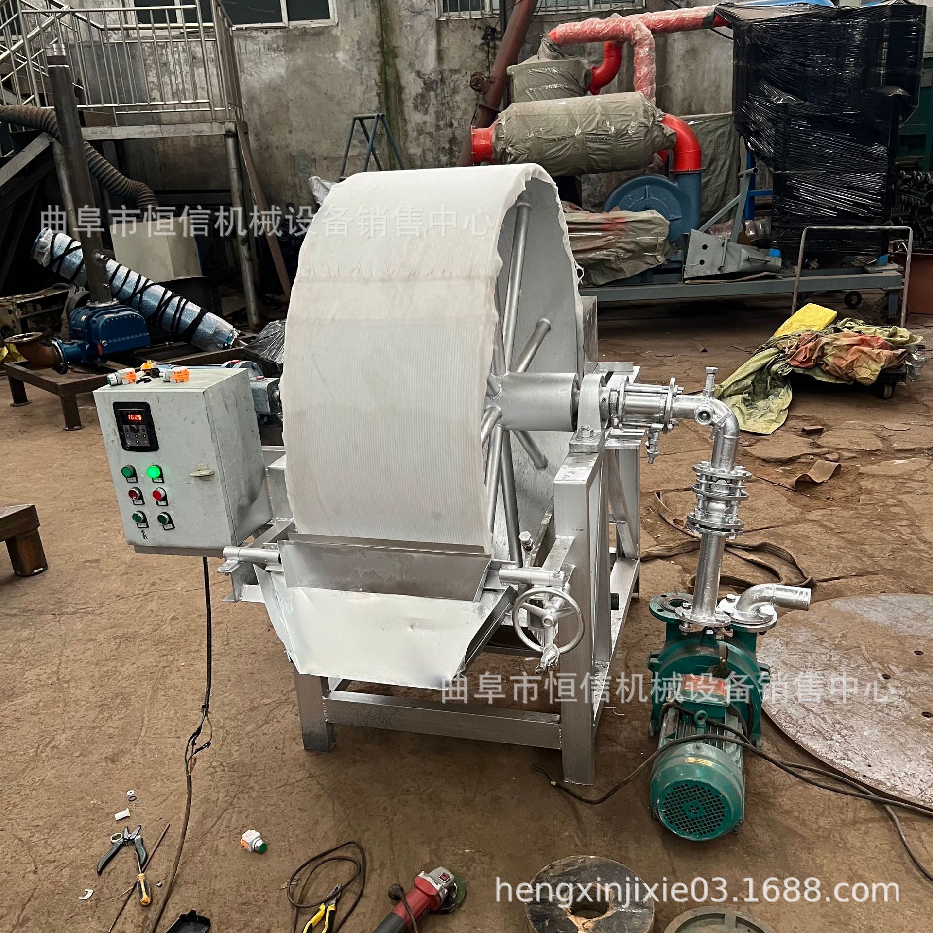 真空吸附石灰粉脱水机zcjb 大中小型红薯土豆淀粉脱水机 自产自销