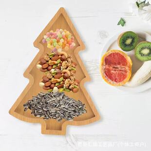 Bamboo Wooden Tray Home Restaurant Party Decoration Candy Snack Snack Plate Wooden Afternoon Tea Fruit Tray