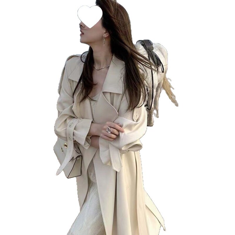 2025春秋装新款中长款过膝风衣女韩版学生流行时尚洋气大衣外套潮|undefined