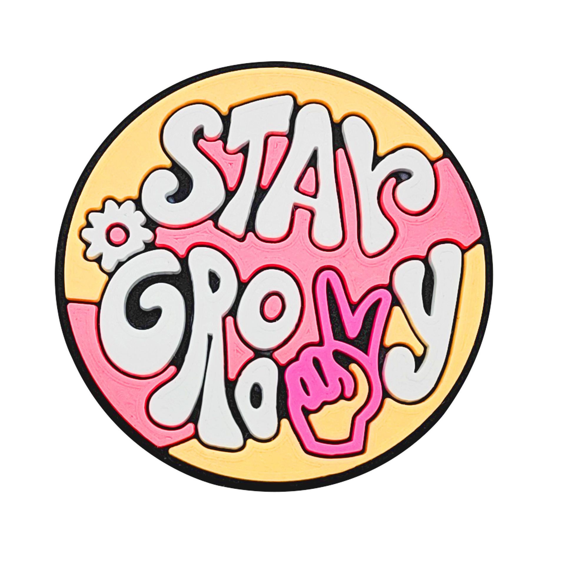 Amor y paz Rosa chica cueva zapatos flor extraíble jardín zapato hebilla DIY zapatos accesorios decoración del partido