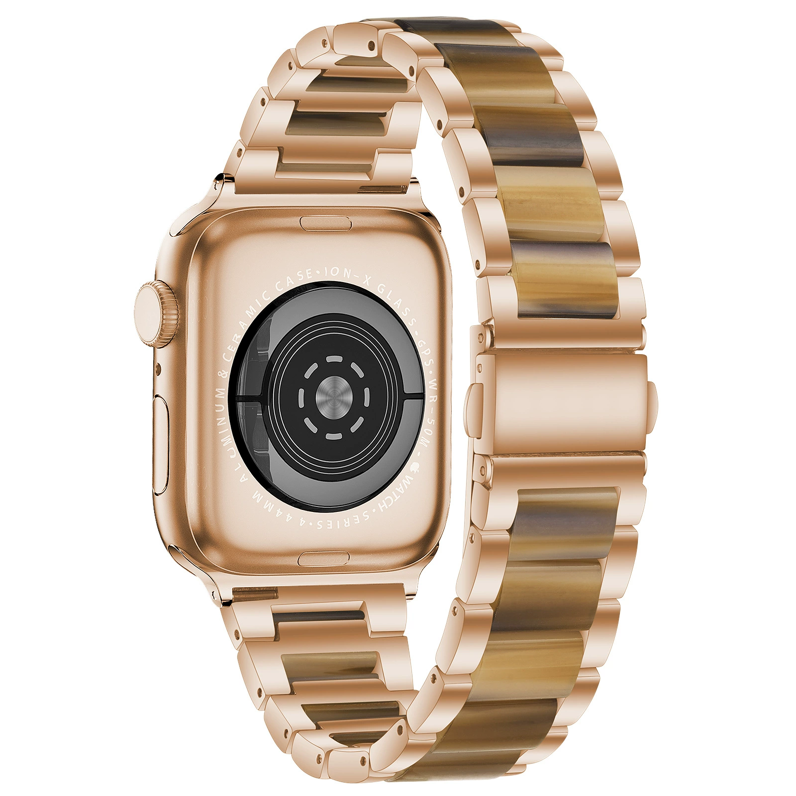 Подходит для Apple watch models: три бусины смола бабочка пряжка ремешок кросс-бортовой