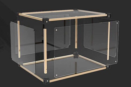 YAke PlexiglAss Product Protective Cover A4 CArd Slot Double-lAyer Sign StAnd HAnging FrAme