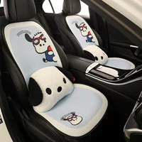 Симпатичные автомобильные подушки сиденья женские автомобильные сиденья чехлы сиденья четыре сезона универсальные мультяшные чехлы сиденья для зимнего автомобиля