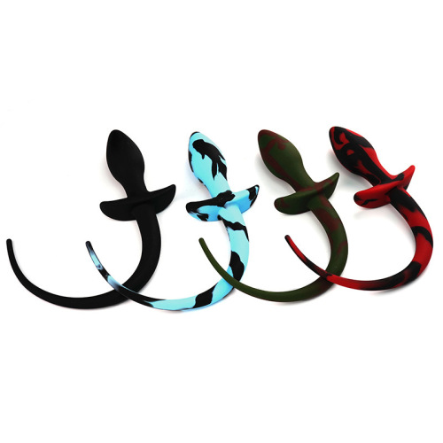 Sexual toys: SM silicone rear anal plug, dog-tail plug, flirtatious pig-tail, couple's sex toy—dropshipping available.