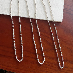 足銀990銀鏈子手鍊圓珠鏈35-45cm項鍊純銀圓珠鏈吊墜搭配飾品配件