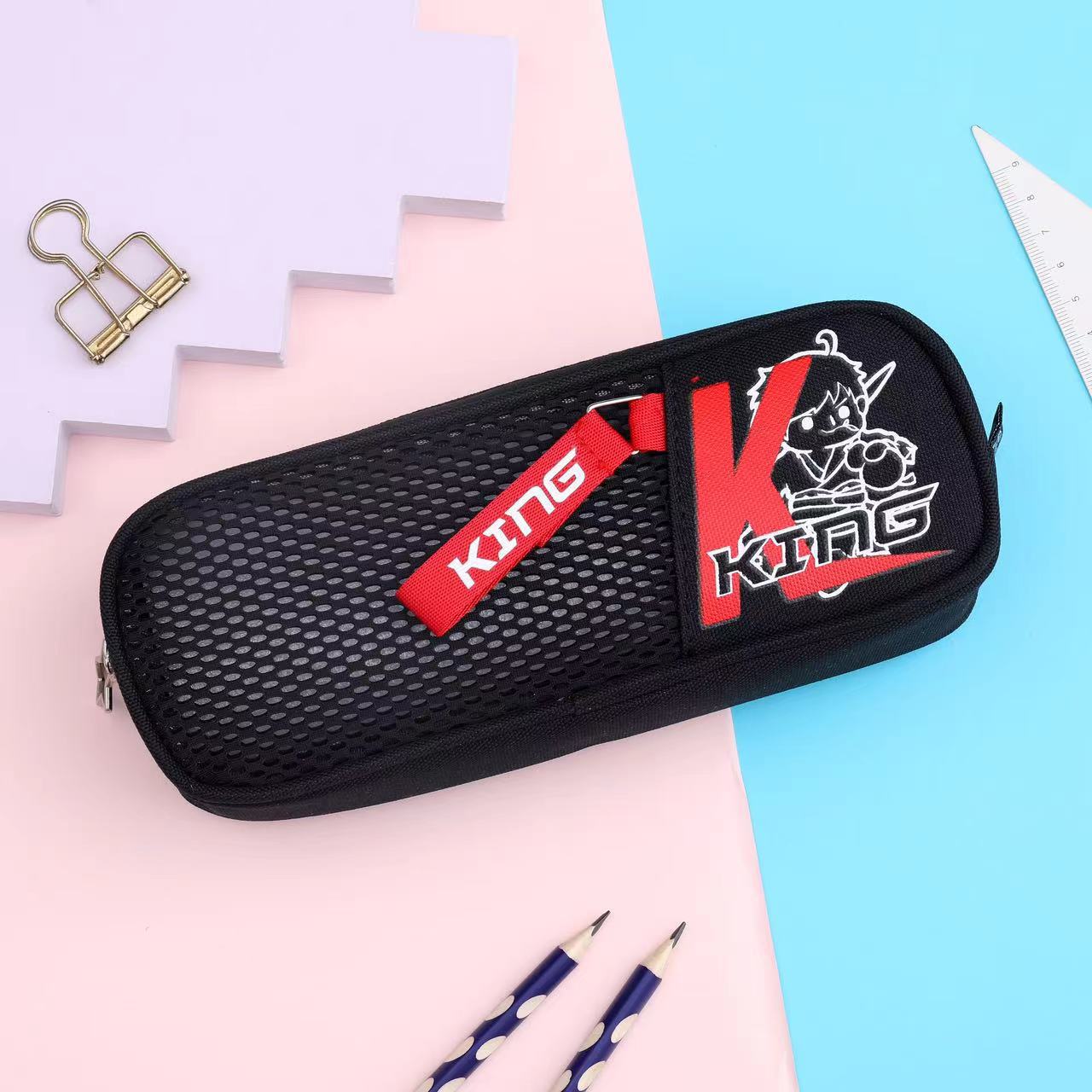 Letter Polyester Learning School Vintage Style Pencil Case display picture 2