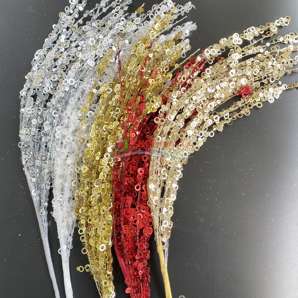 Рождественский американский декоративный золотой красный рождественский елочный декор ручной работы diy аксессуары фейерверк блестки