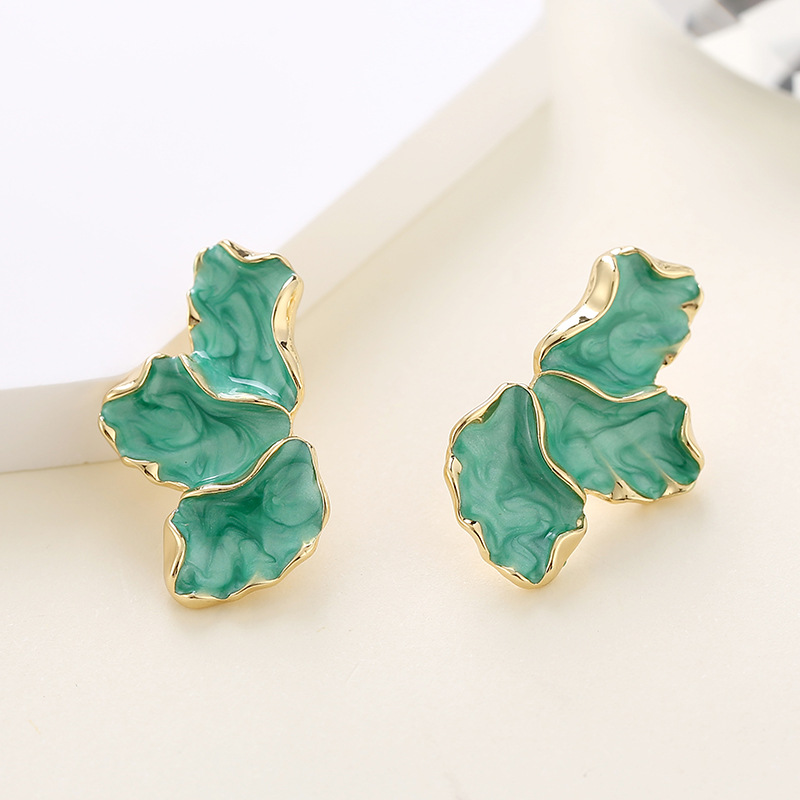 Women's Gender 1 Pair IG Style Sweet Flower Enamel Alloy Ear Studs