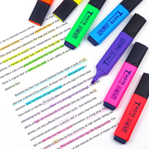 Shield Fluorescent Marker Large Capacity Highlight Color Eye Protection Marker for Students Drawing Account Pen Wholesale