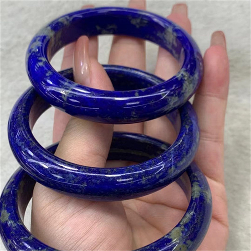 Natural lapis lazuli bracelet blue and white porcelain crystal oily luster with gold sand flash point national style vintage jewelry wholesale