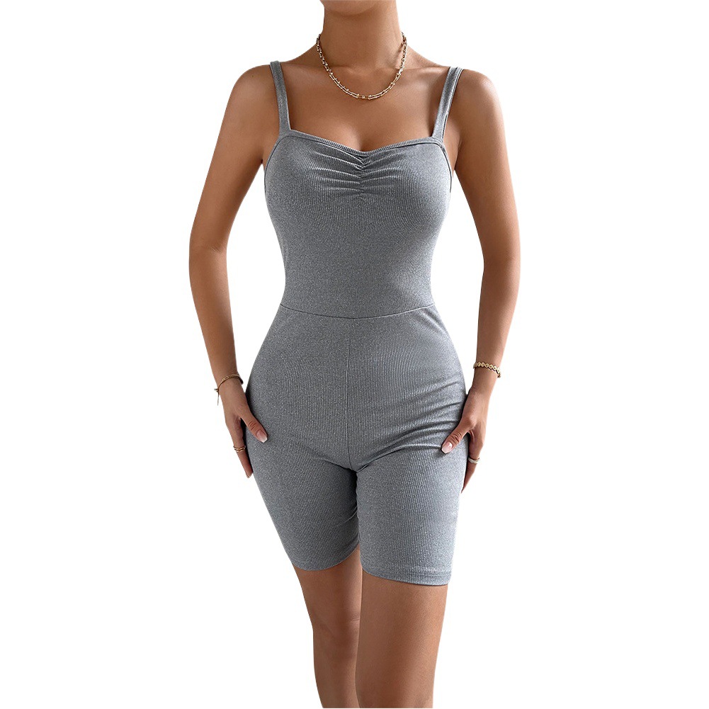 Investigación y Desarrollo independiente diseño americano estación Amazon punto Sling jumpsuit 2023 primavera y verano color sólido sexy ropa de mujer
