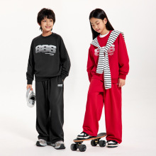 DK童装25春秋装复古宽松卫衣运动裤套装儿童女男童炸街百搭长卫裤