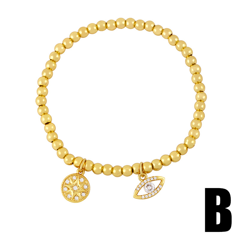 fashion seahorse shell sun eye copper bracelet