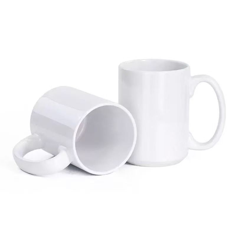 Fábrica de suministro directo de calor sublimación taza de agua taza de transferencia de calor transfronteriza taza de cerámica recubierto en blanco 11oz taza subl