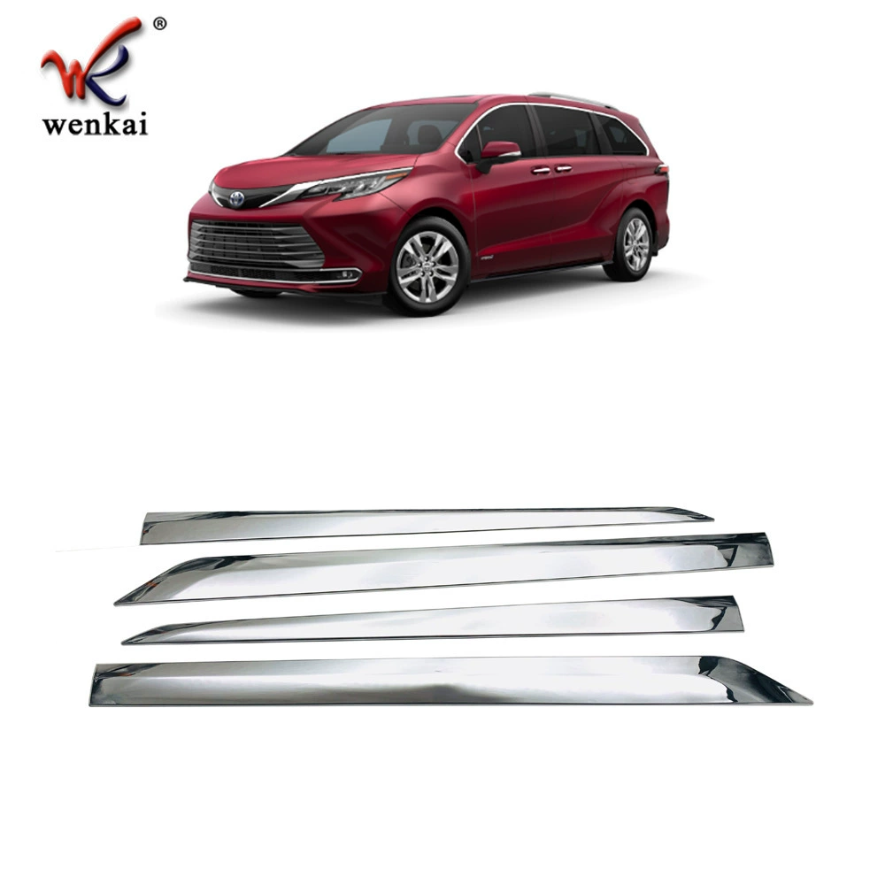Подходит для Toyota 21-22 Senna, модифицированные дверные гальванические декоративные яркие полосы, накладки на кузов, специальные полосы по краям дверей.