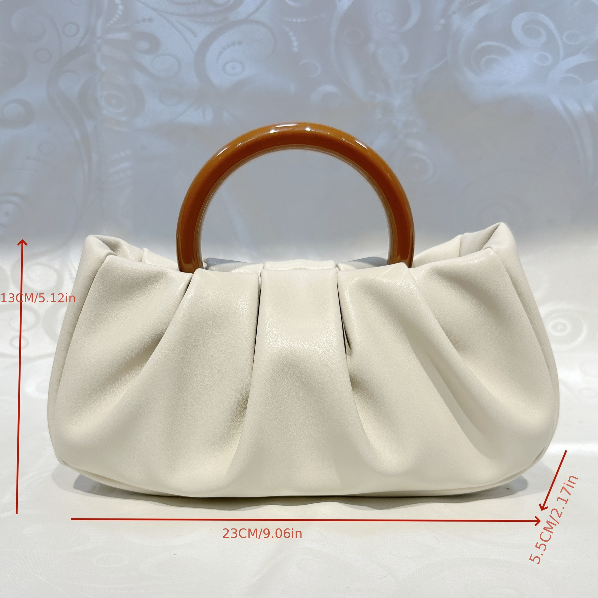 198g Weight Polyester Lining Material Magnetic Buckle Closure Type Top Handle Strap Type Evening Bag Bags Type Casual, Party, Shopping Occasion Pu Leather Material Solid Color Pattern All Seasons Season Women's Gender Elegant Style Cloud Shape Shape Gold Silver Green Pu Leather Solid Color Cloud Shape Evening Bags 21