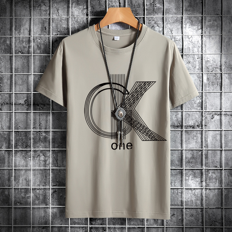 Camiseta de hombre de manga corta 2022 nueva pareja de verano algodón superior cuello redondo suelta estudiante media manga camiseta camisa de fondo