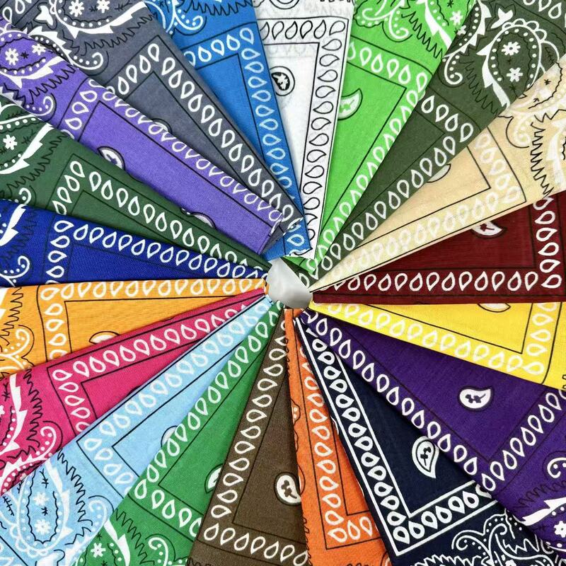 Cross-Border Pure Cotton Thickened Hip-Hop Street Dance Paisley Solid Color Headscarf Outdoor Sports Mask Wholesale