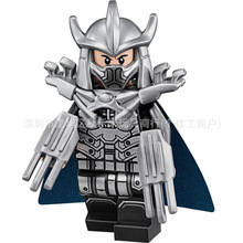 新品漫画系列忍者神龟施莱德小颗粒积木人仔拼装玩具