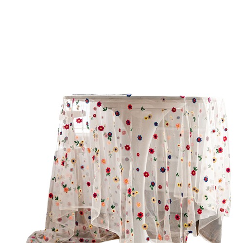 Yimanqiyun tablecloth color embroidered flowers cake photography background embroidered prop cloth white tablecloth