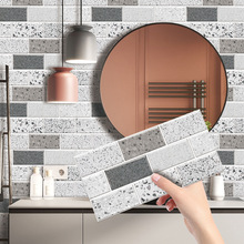 水磨石瓷砖贴PVC自粘墙贴 厨房卫生间防水墙面装饰贴纸亚马逊跨境