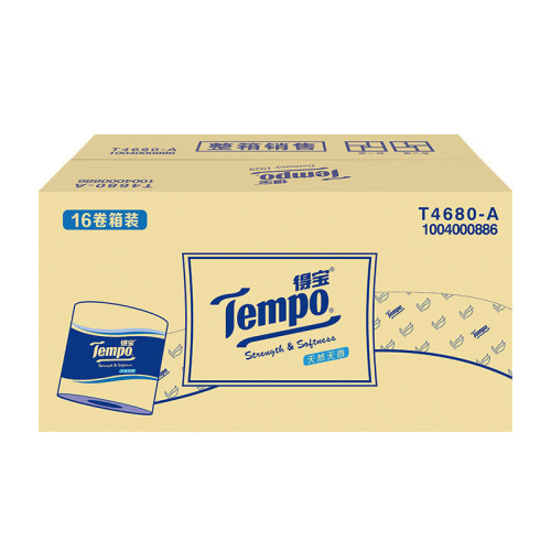 Tempo Depot cored toilet paper 160g 4-layer thickened printed unscented cored toilet paper household toilet paper toilet paper