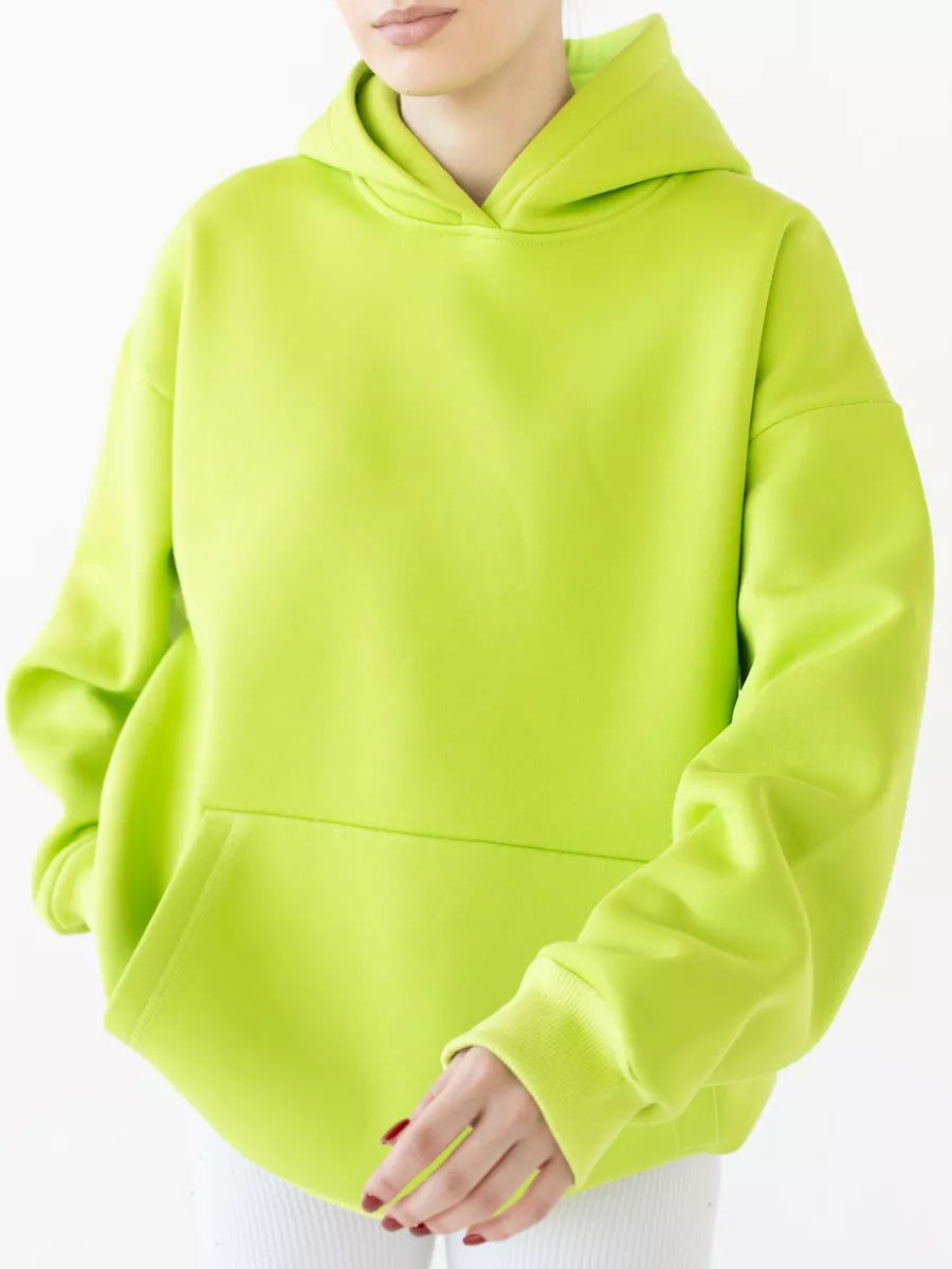Women's Oversized Hooded Sweatshirt With Pockets And Long Sleeves_voghion.com