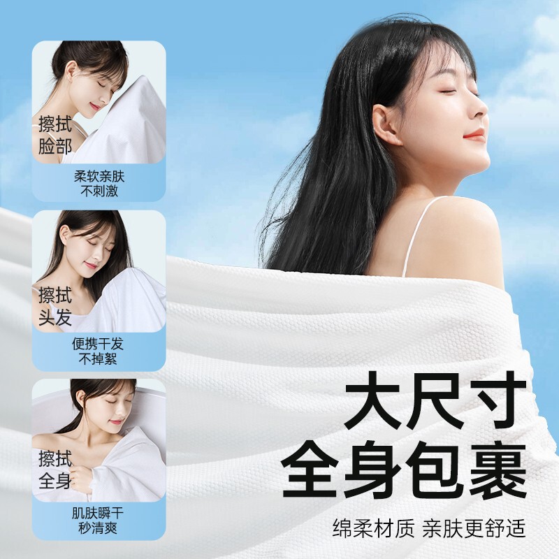 使い捨てバスタオル 旅行用 個別包装 使い捨てタオル 厚手 大判 糸くずが出ない バスタオル 民宿 ホテル|undefined