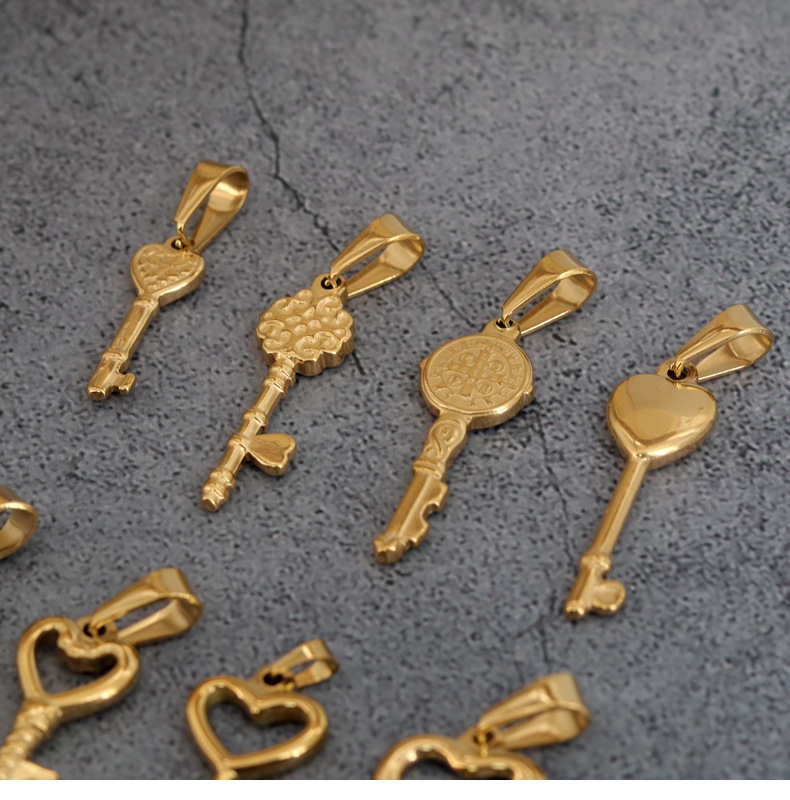 DIY Jewelry Accessories Classification 1 Piece Quantity 1 Piece Titanium Steel Key