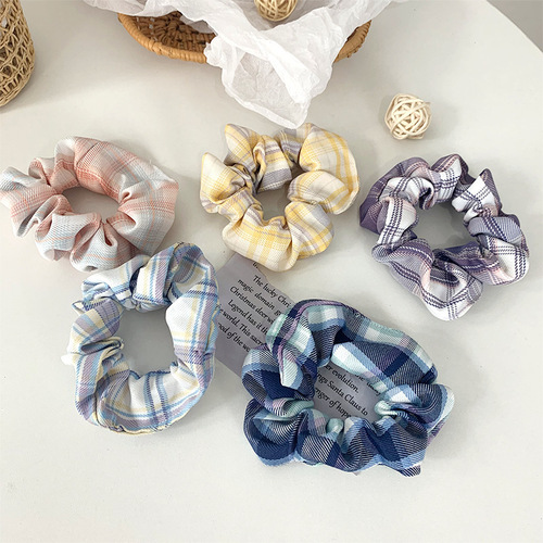 bm korean style large intestine hair ring headband women's high-end exquisite high ponytail hair rope women's head flower light luxury hair accessories fashion