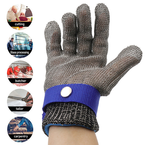 Cutting and slaughtering electric saw operation labor protection hand protection stainless steel wire gloves anti-cutting metal gloves
