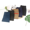 Colored trousers, autumn, for middle age, high waist, loose straight fit, plus size