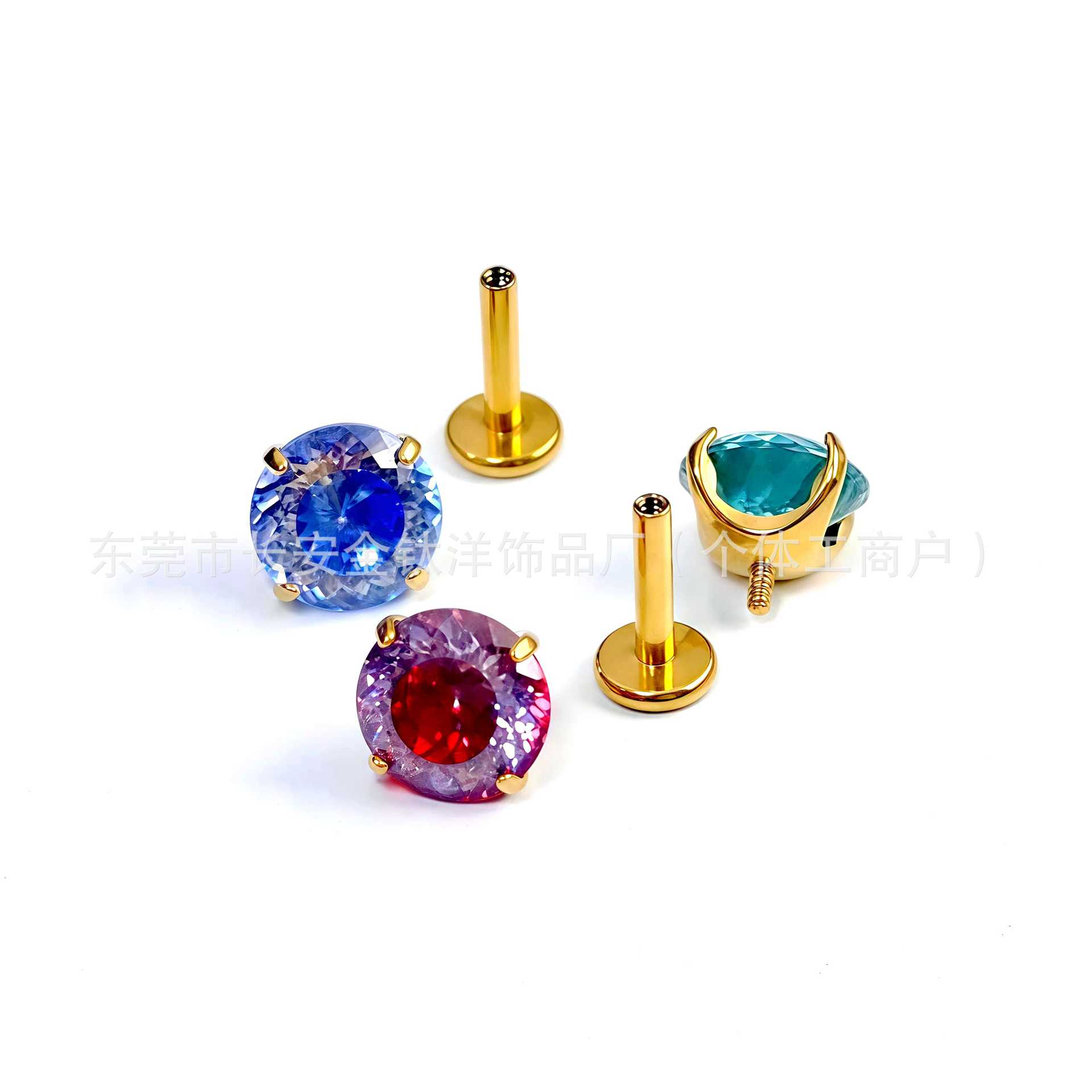 Labret piercing jewelry detail image