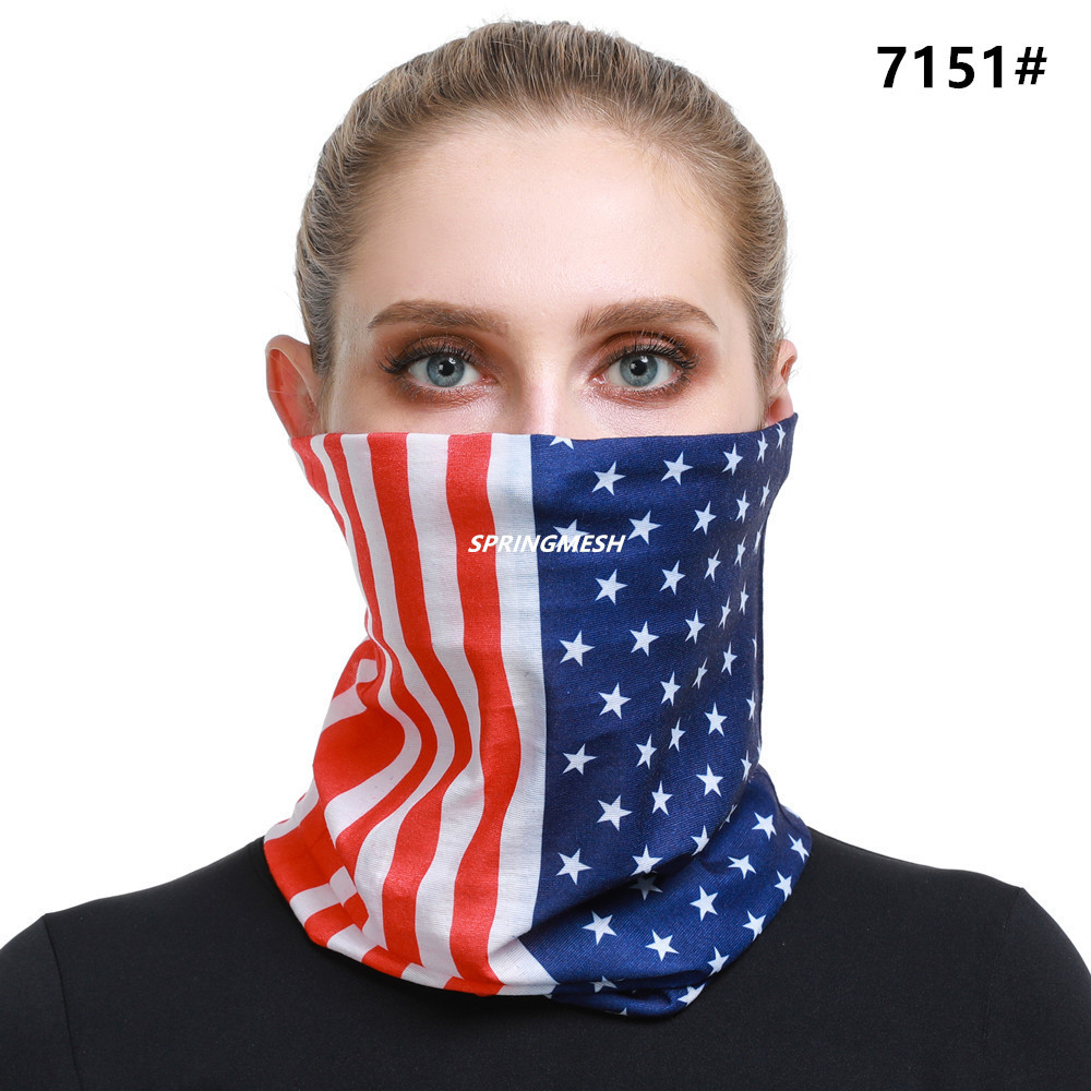 American flag seamless headscarf, unisex, sun-protective cycling face mask, versatile outdoor sports headwear, UV protection