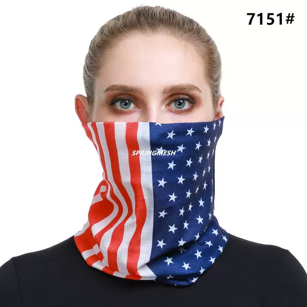 American flag seamless headscarf, unisex, sun-protective cycling face mask, versatile outdoor sports headwear, UV protection