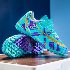 跨境代發兒童足球鞋男女兒童學生草地校園青訓訓練碎釘運動鞋批發