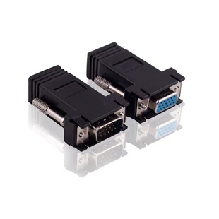 Factory Direct Sales VGA to RJ45 AdaPter Network Cable Transmission VGA Signal VGA to Network Cable Extension 15P