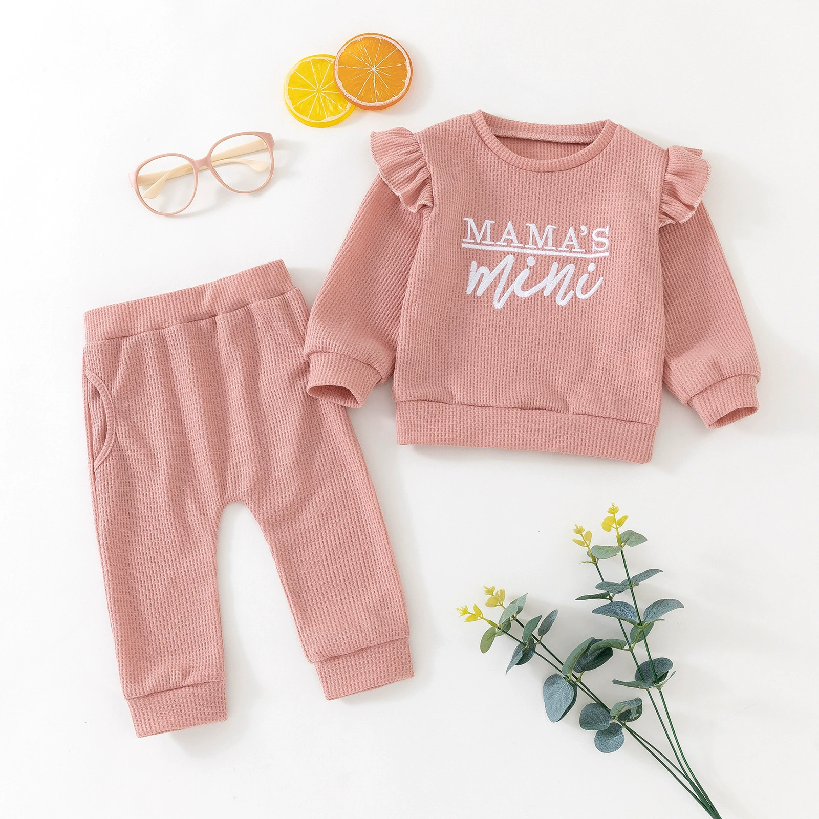 Набор для младенцев и малышей Mama's MINI MINI Faf, летающие рукава, длинный рукав, длинные брюки, модель E453K