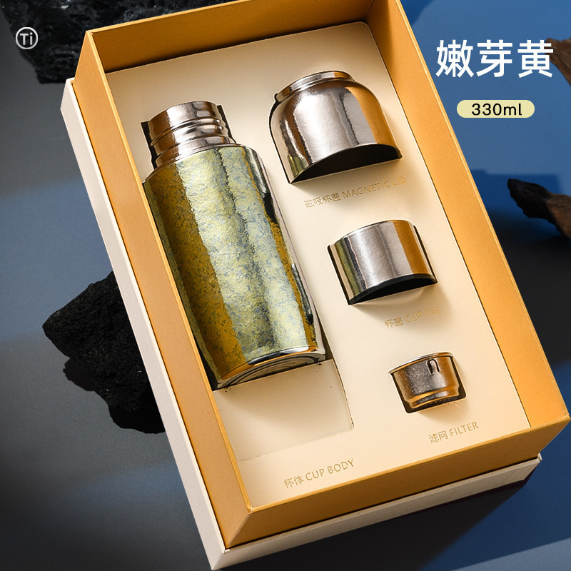 軽量高級レディースチタンカップ 磁気吸引 小容量 ミニ純チタン断熱カップ 高価値 コンパクトポケット フルチタンウォーターカップ|undefined