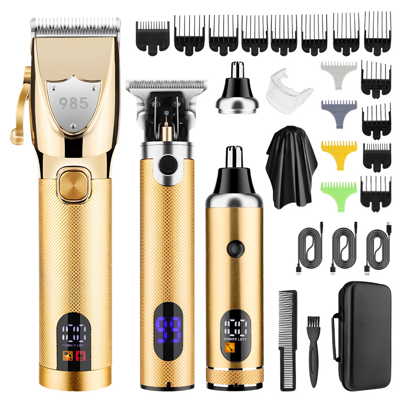 3-pieza de pelo eléctrico Clipper salón de pelo hogar de los hombres cabeza de aceite talla eléctrica Clipper nariz eléctrica Dispositivo de pelo traje