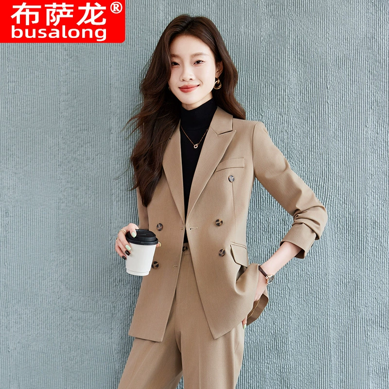 2024 новый стиль busalong busalong женский с длинными рукавами профессиональный костюм брюки подлинный костюм рабочая одежда женщины 5505