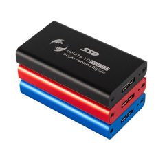 Msata to高速usb3.0インターフェースノートモバイル固体ssdハードディスクケース金属アルミニウム合金