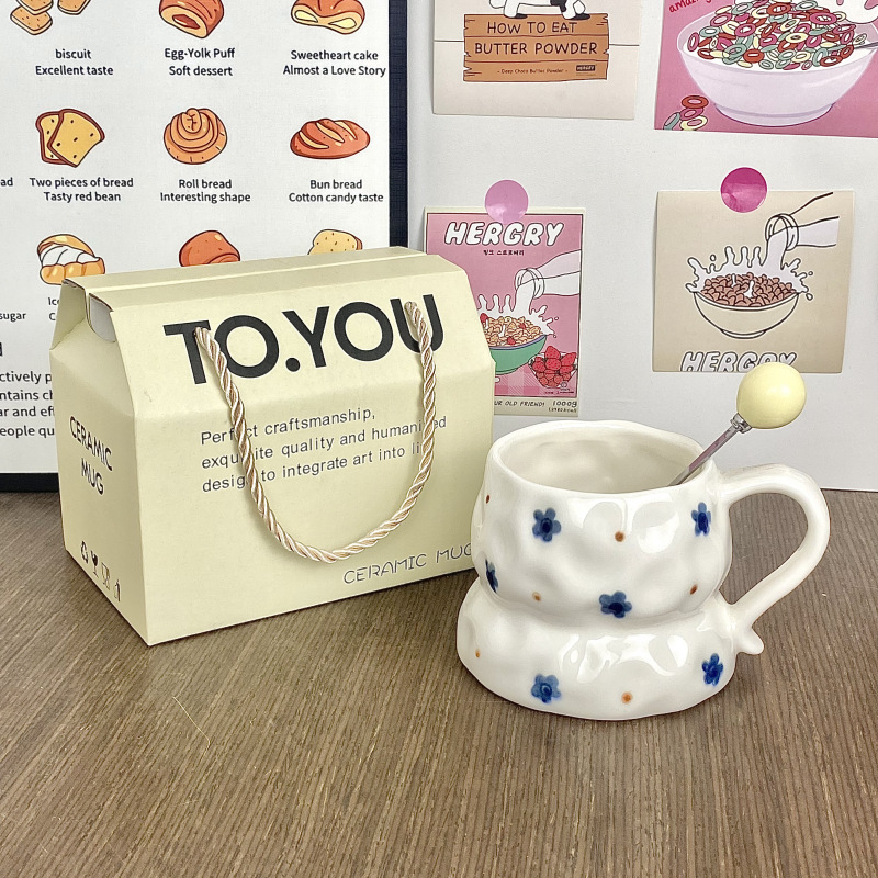 Taza de cerámica de color esmaltada, taza de regalo de regalo de cumpleaños, taza de agua, taza de café para pareja, taza personal