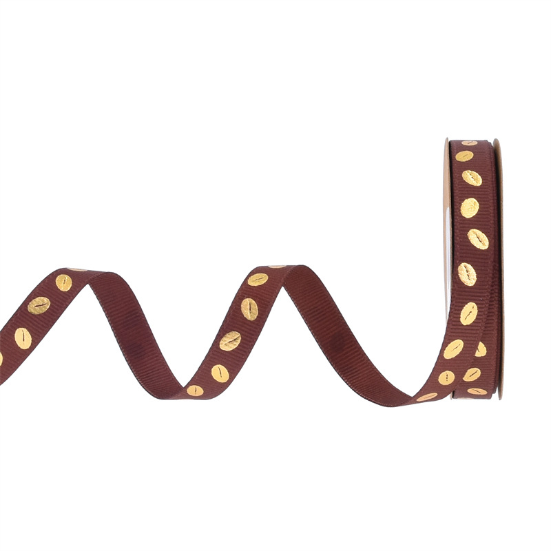 Nuevos productos transfronterizos roscados granos de café cintas de regalo de embalaje de chocolate DIY ramo de flores material clip de pelo cinta