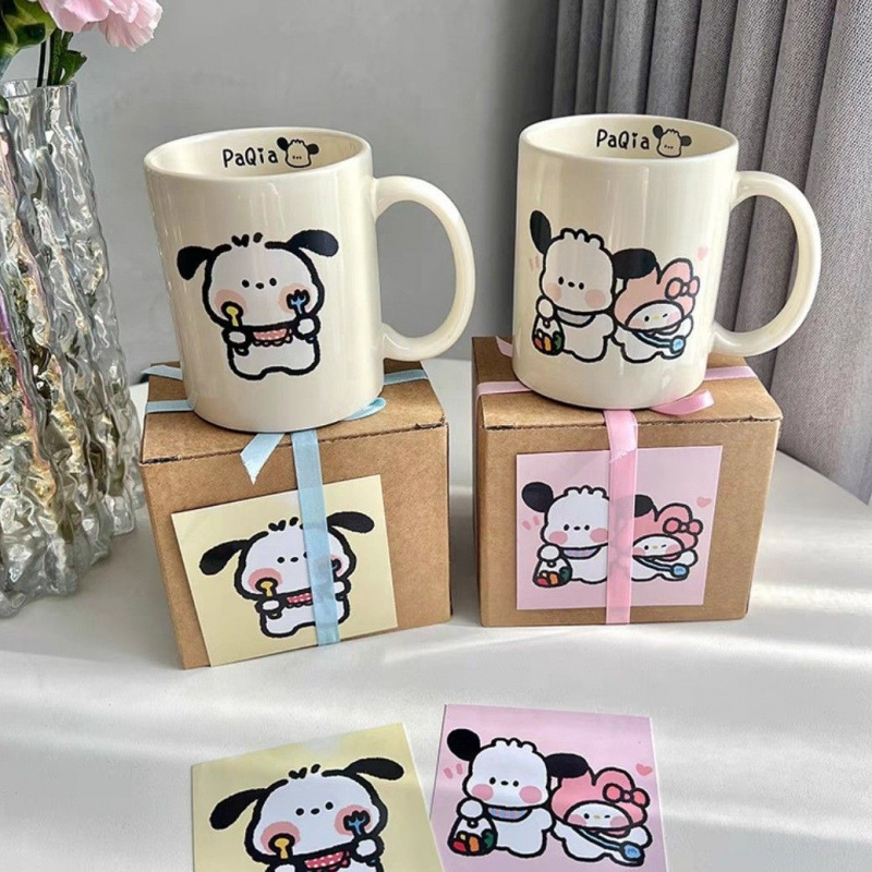 卡通帕恰小狗马克杯子高颜值简约情侣蛋糕陶瓷杯风水杯家用|undefined